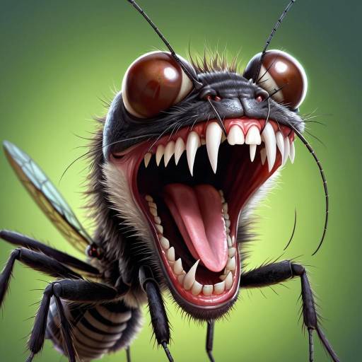 Fantasy Fierce Insect with Sharp Teeth