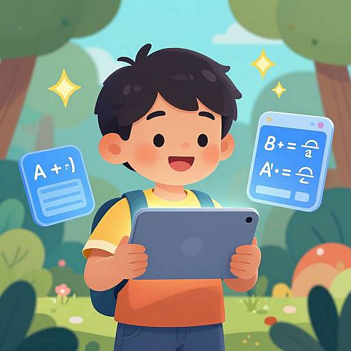Playful Kids AI Illustration