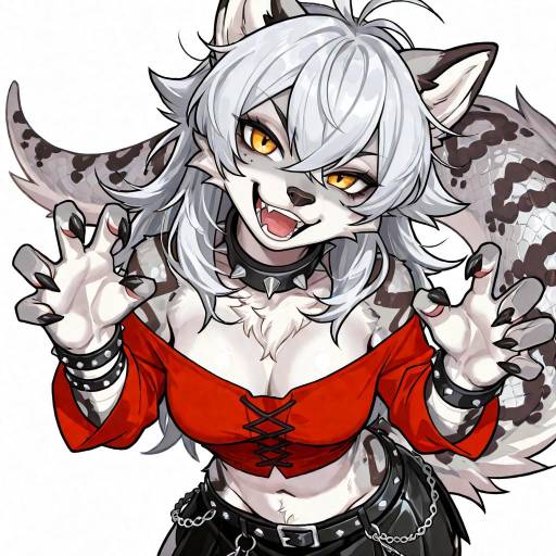 Smug Girl with Rattlesnake Features