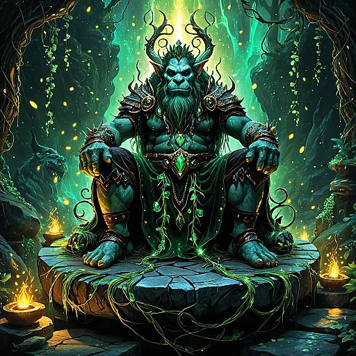 Troll King on Floating Vined Throne