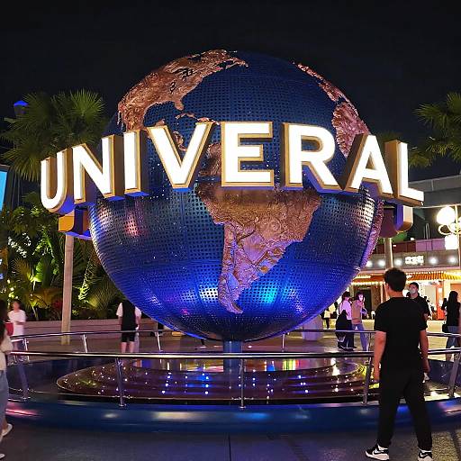 Photograph of the illuminated 