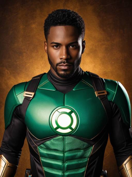 Man in Green Lantern John Stewart Costume