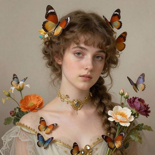 Ethereal Victorian Butterfly Portrait
