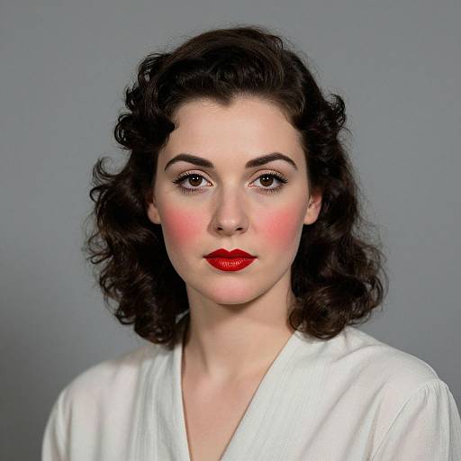 1940s Portrait of Woman in Soft Curls