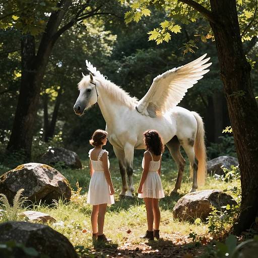 Fairy Tale Forest Clearing Scene