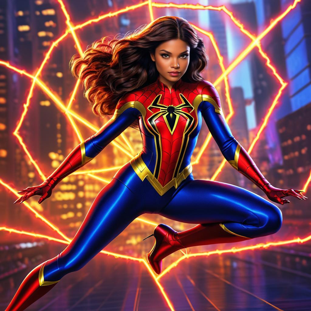 Zendaya as Spider-Woman in Dramatic Style