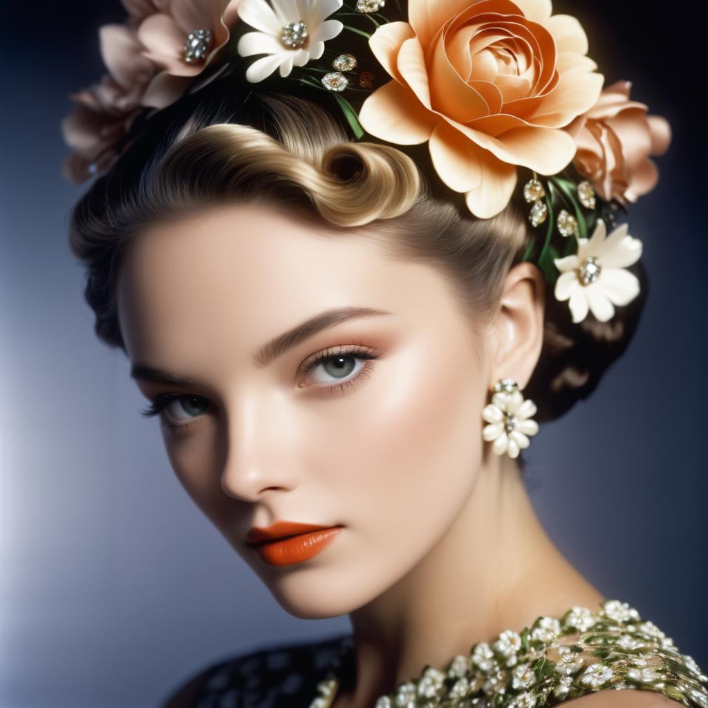 Elegant Vintage Fashion Shoot close-up