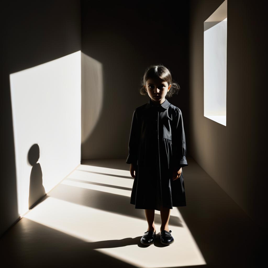 Mysterious Child Portrait in Surreal Style