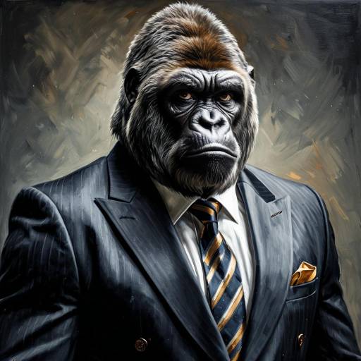 Silverback Gorilla in Formal Suit Silverback Gorilla in Formal Suit