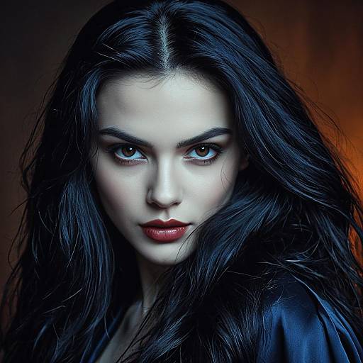 Portrait of a Beautiful Female Vampire