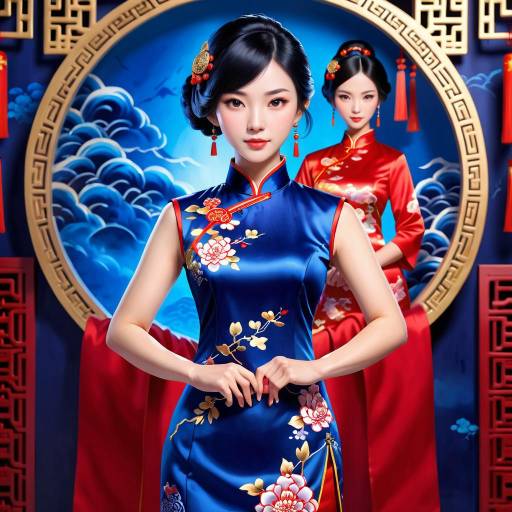 Fearless Athlete in Radiant Cheongsam
