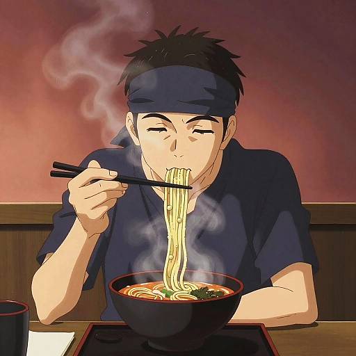 Anime Ramen Shop Scene
