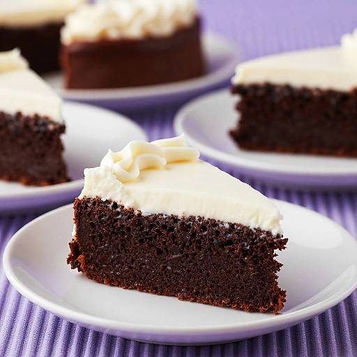 Rich Chocolate Cake Slice Photo