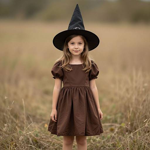 Girl in Small Witch Costume