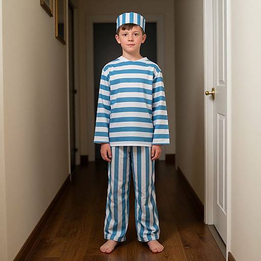 Boy in Striped Pajamas Costume