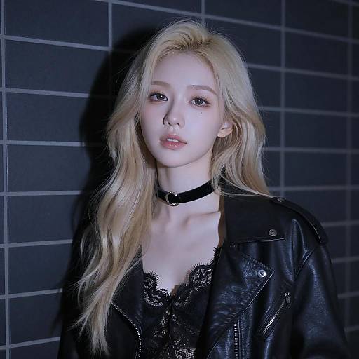 Cool Glow Portrait of Blonde Woman