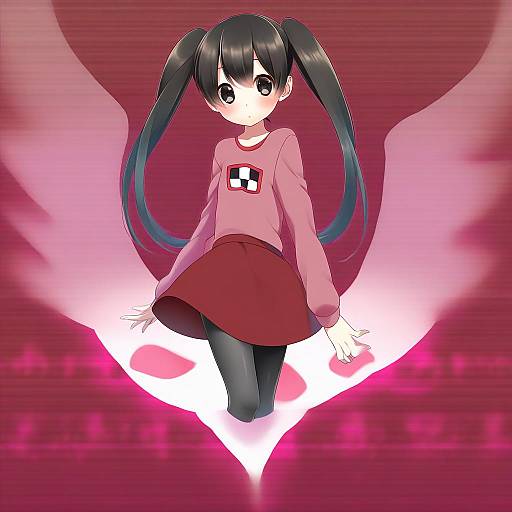 Illustration of Monoko, yume nikki in the style of Sakura chiyo (konachi000)