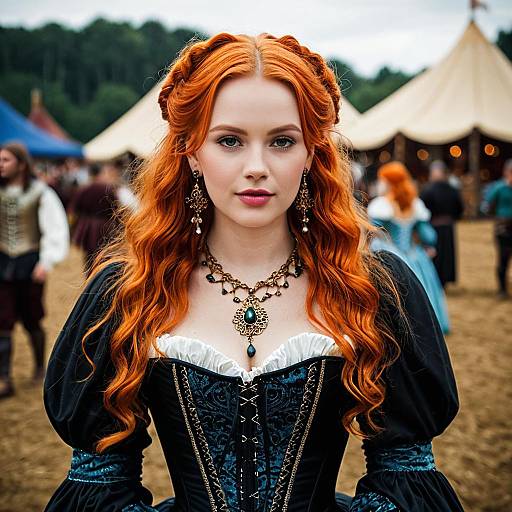 Renaissance Fair Woman with Orange Hair