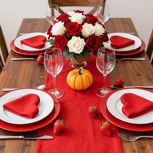 Romantic Valentine's Day Table Setting