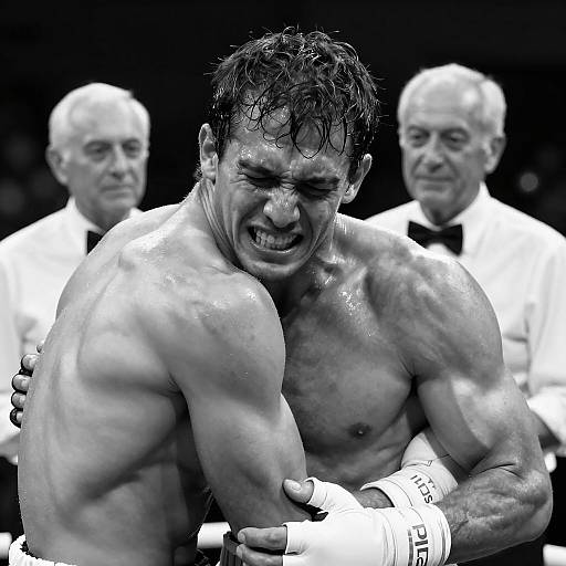 Dramatic Boxing Scene with Intense Emotion