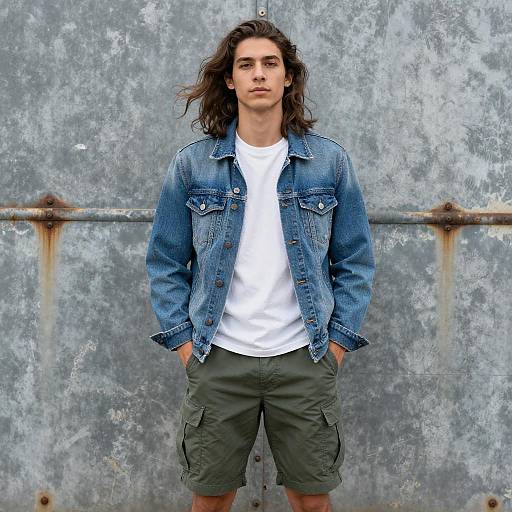 Confident Young Man in Denim Portrait