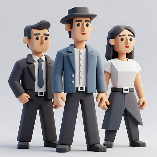 3D Cell Shaded Picasso Rockstar Portrait