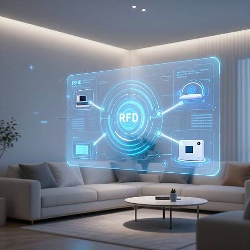 Futuristic RFID Smart Home Interior