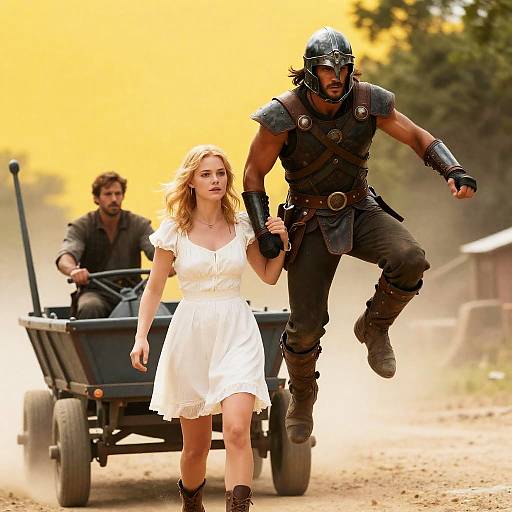 Action-Packed Movie Poster Scene