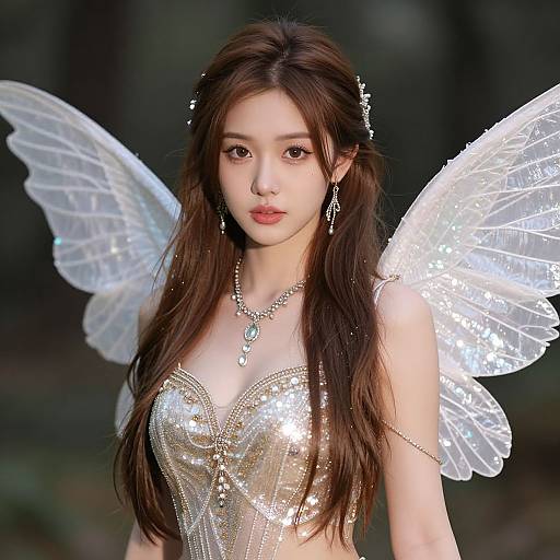 Sparkle Angel Woman with Wings