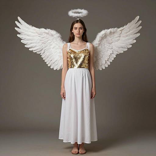 Ethereal Disco Angel Costume Portrait