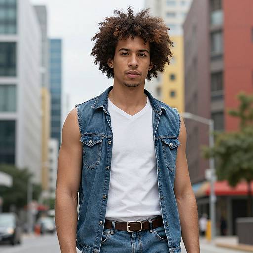 Fit European Man in Urban Fashion