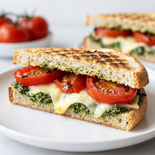 Oven Roasted Tomato Pesto Panini