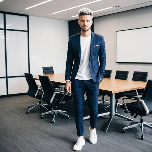 Young businessman in modern office