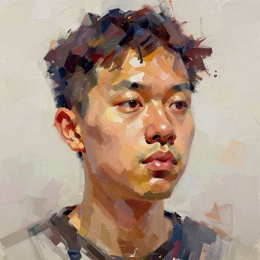 Bold Expressive Oil Paint Portrait