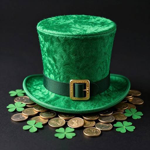 Saint Patrick's Cappuccino Hat on Coins