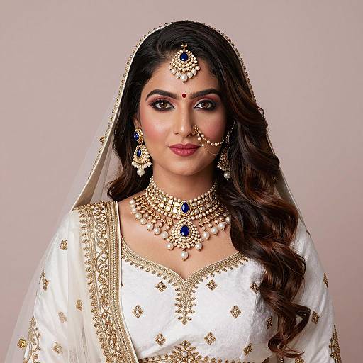 Elegant White Indian Bridal Photography