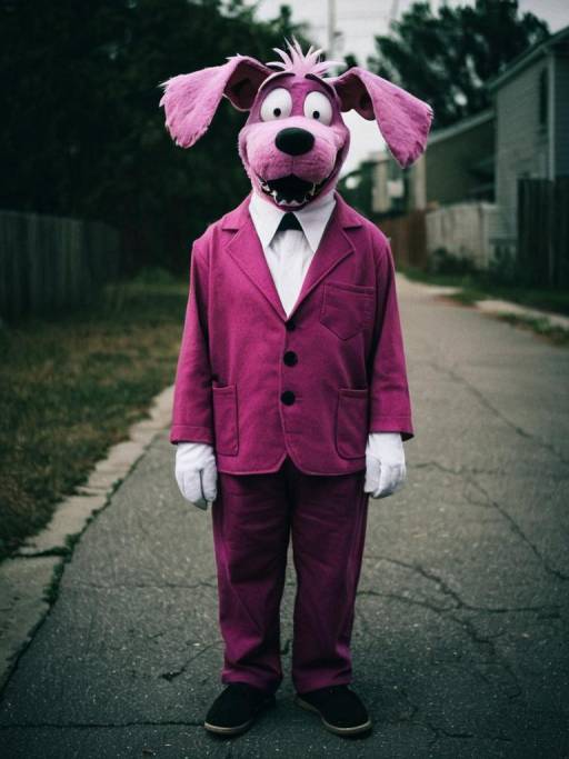 Person in Courage the Cowardly Dog Costume