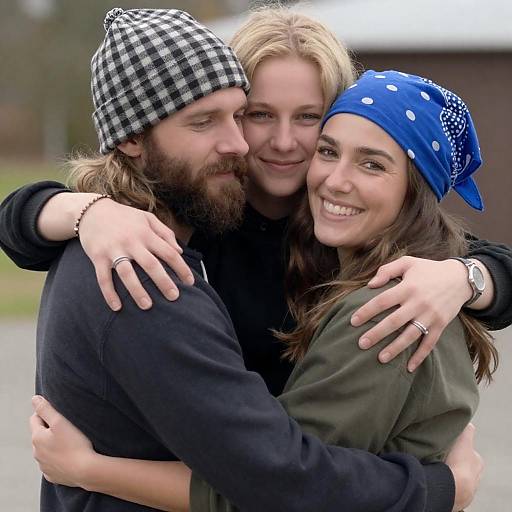 Outdoor Embrace: Joyful Group Hug