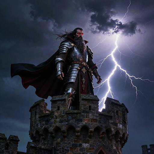 Bearded Vampire on Castle Turret