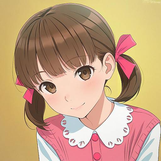 Illustration of Doujima nanako, persona in the style of Akagi (fmttps)