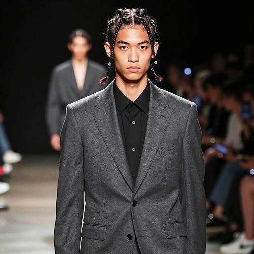 Feed-In Braids on Suited Man