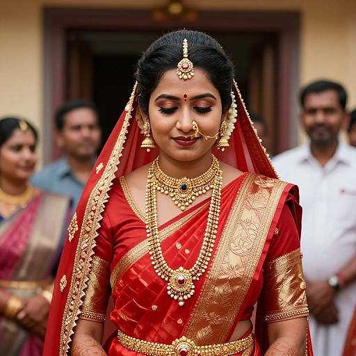 South Indian Bride in Ritual Attire