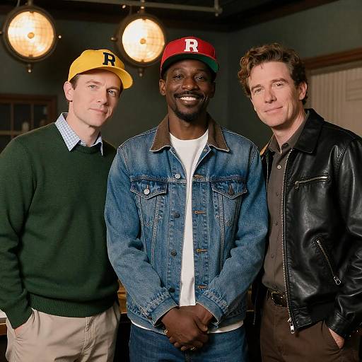 Vintage Snapshot of Diverse Friendship