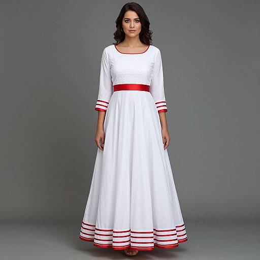 Elegant Indo Western White Dress