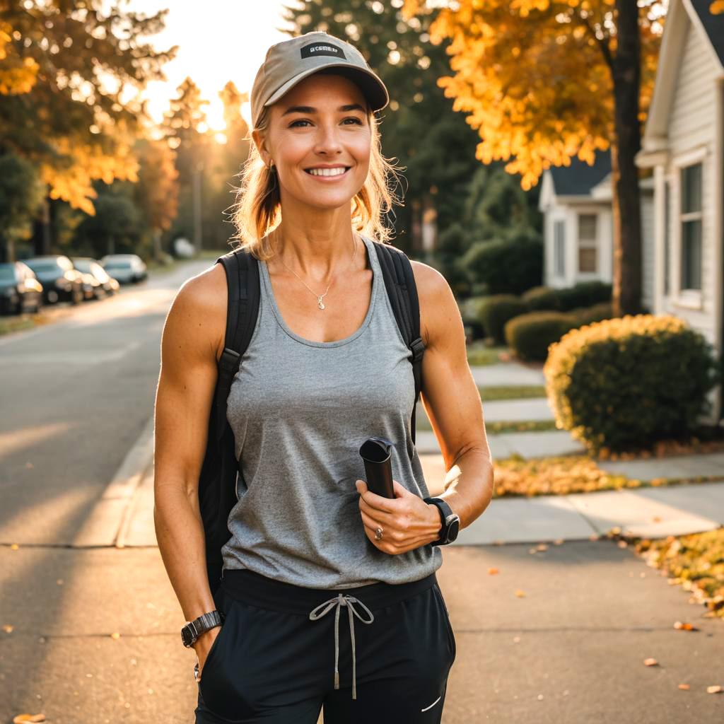 Energetic Fashion: Woman in Activewear