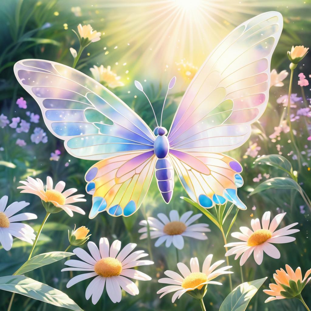 Ethereal Butterfree in a Blooming Garden