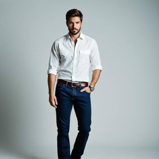 Realistic Male Fashion Portrait in Jeans