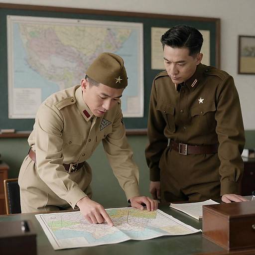 1940s Military Office Discussion