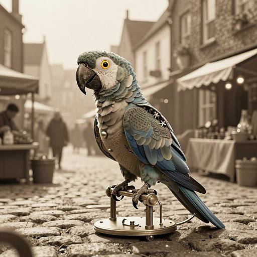 Charming Mechanical Parrot Bard