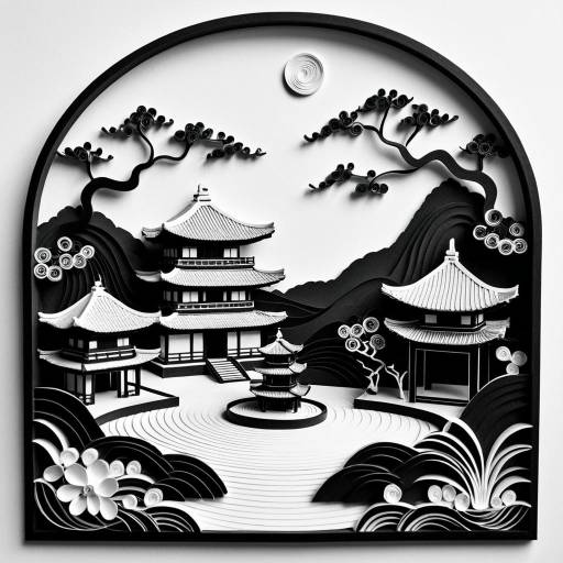 Zen Garden Quilling in Monochrome
